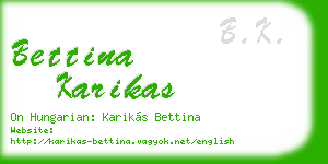bettina karikas business card